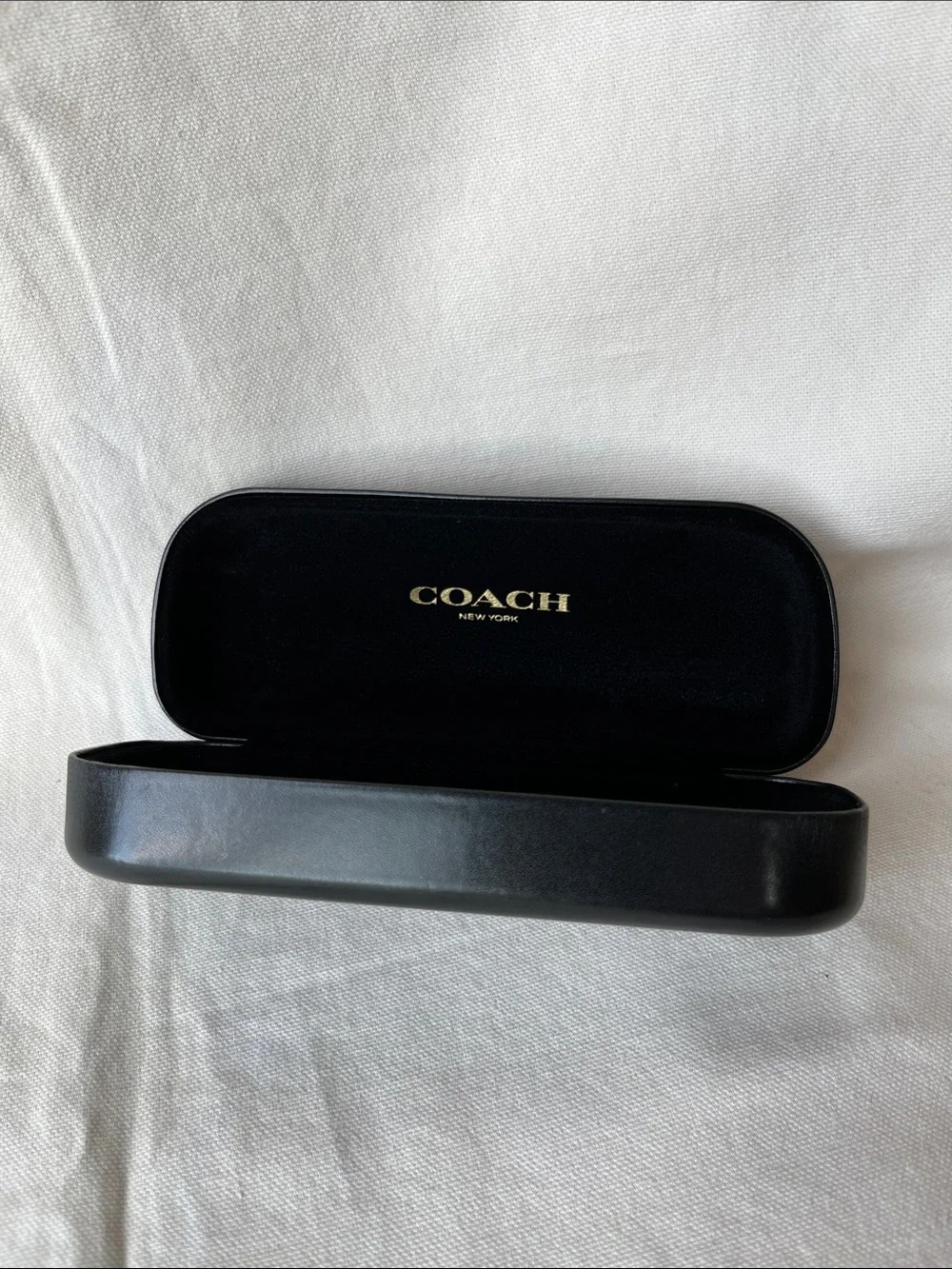 COACH Black Leather Glasses Case